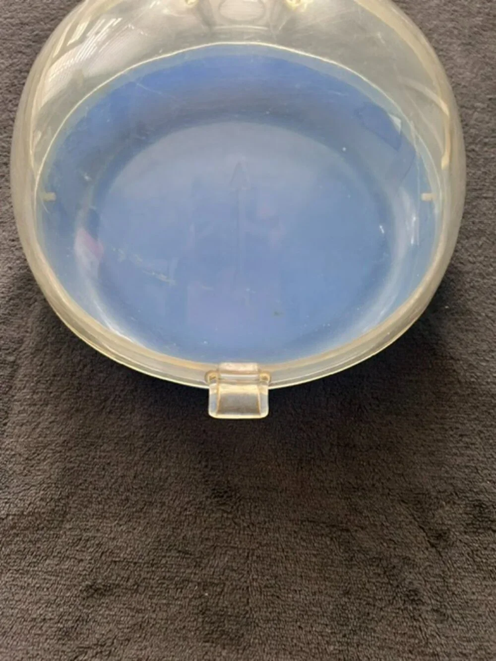 Vintage Schiller Plastik Blue Roll Top Serving Tray or Keeper